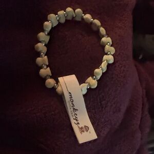 Source Unknown Cream Beaded Bracelet